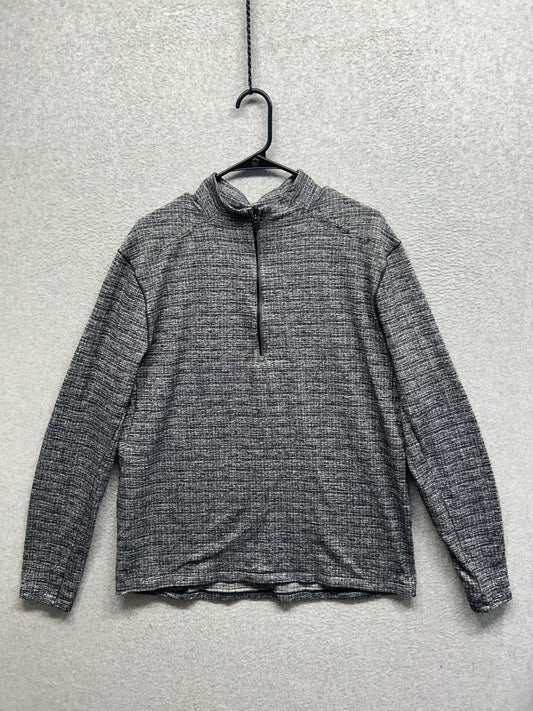 Lululemon Surge Warm 1/2 Zip Size XL Gray Black Static