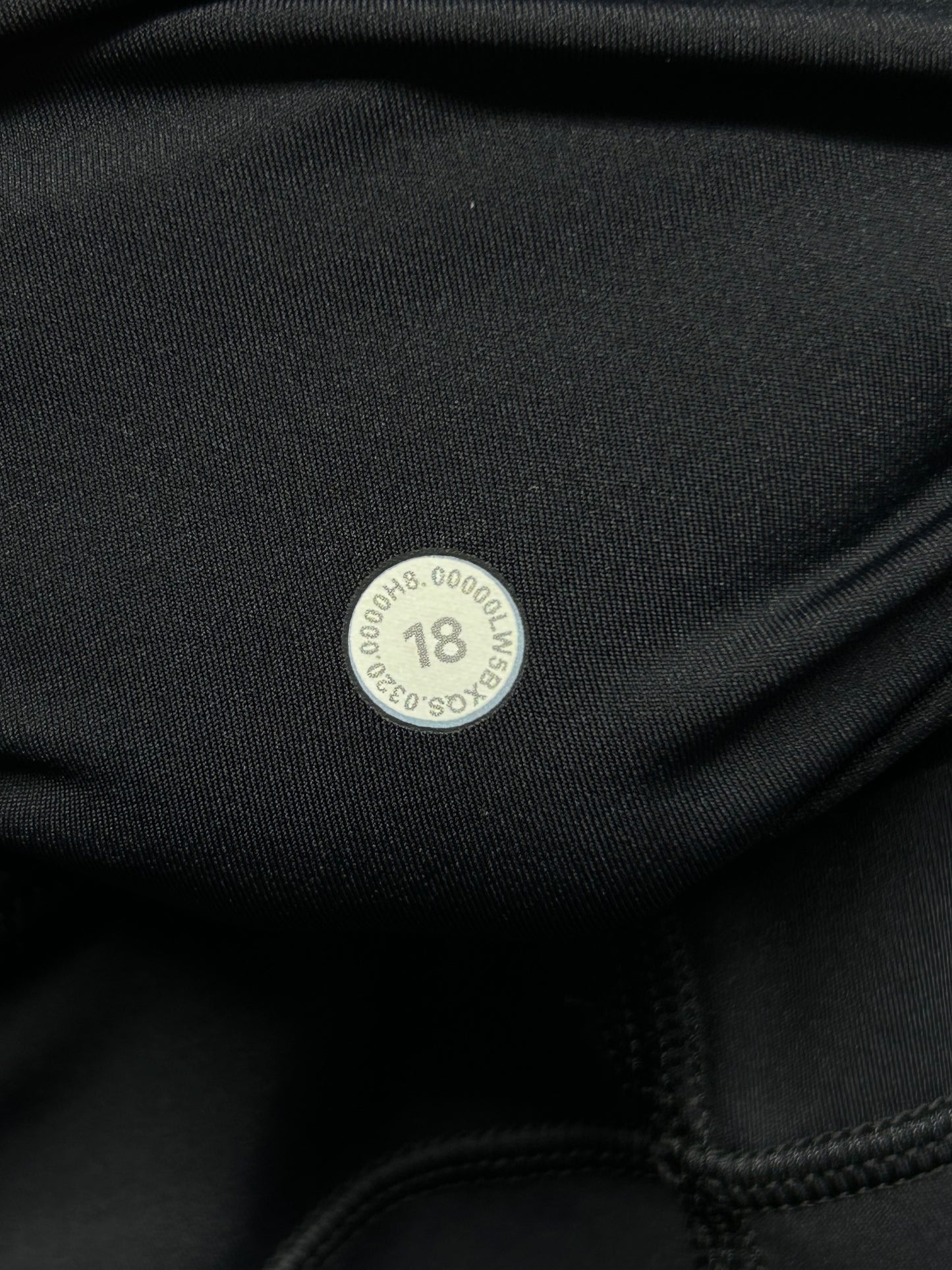 Lululemon Fast & Free 7/8 Tight II Nulux 23" Size 18 Black