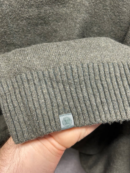 Lululemon Relaxed-Fit Half-Zip Wool Blend Knit Sweater Size 2XL Dark Olive