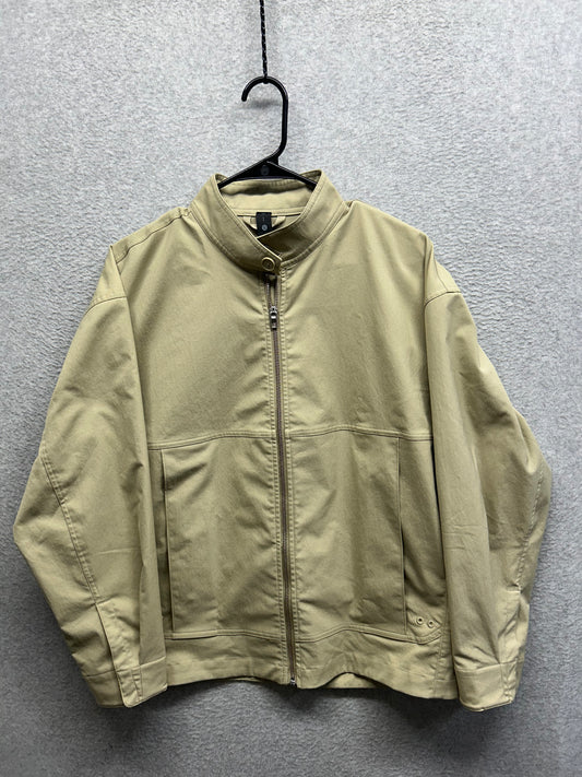 Lululemon Twill Full Zip Jacket Harrington Bomber Size Small (Square) Beige