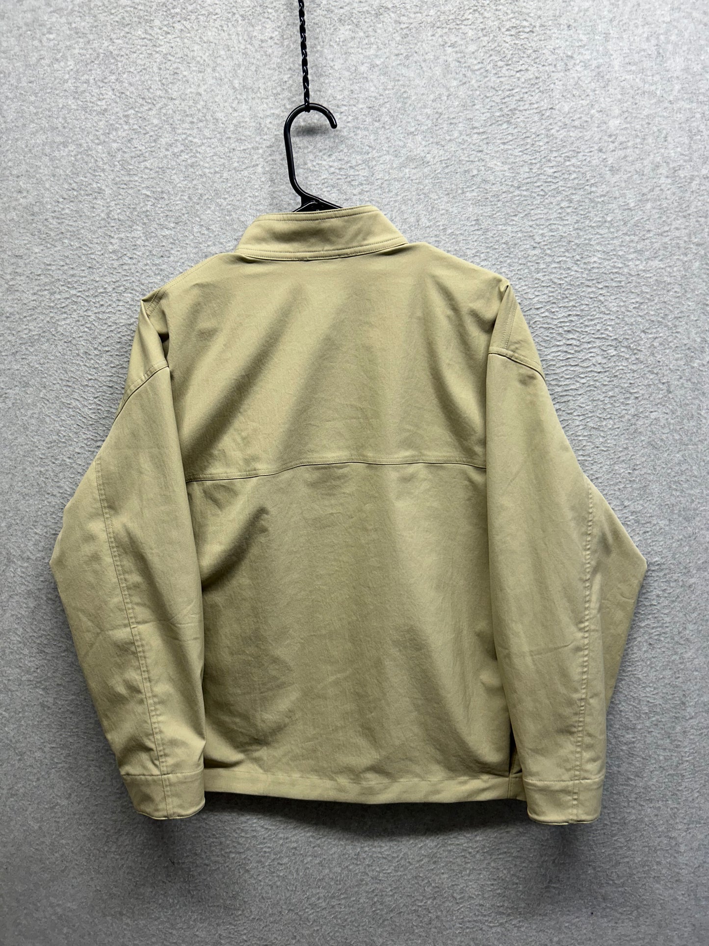 Lululemon Twill Full Zip Jacket Harrington Bomber Size Small (Square) Beige