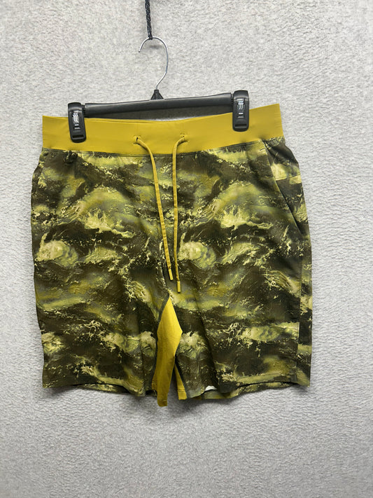 Lululemon T.H.E. Linerless Short 9" Size Large High Dive Auric Gold Multi