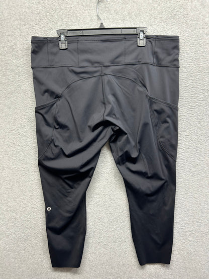 Lululemon Fast & Free 7/8 Tight II Nulux 23" Size 20 Black