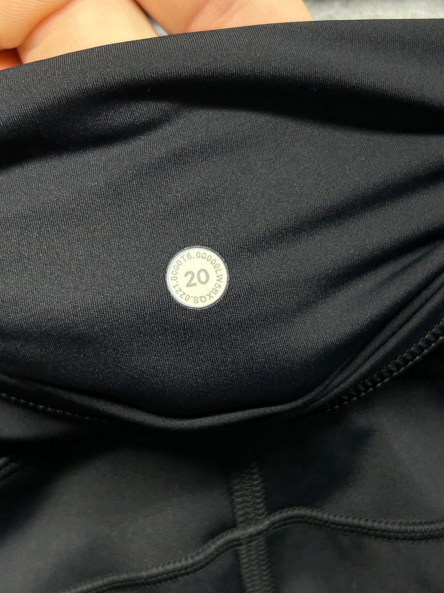 Lululemon Fast & Free 7/8 Tight II Nulux 23" Size 20 Black