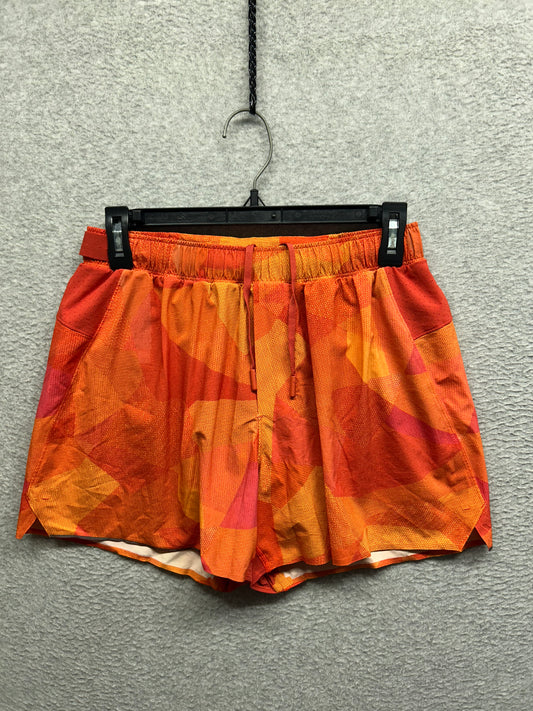 Lululemon Surge Short 4" Size Medium Mesh Mash Orange Multi