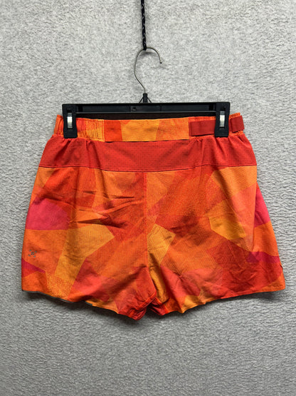 Lululemon Surge Short 4" Size Medium Mesh Mash Orange Multi