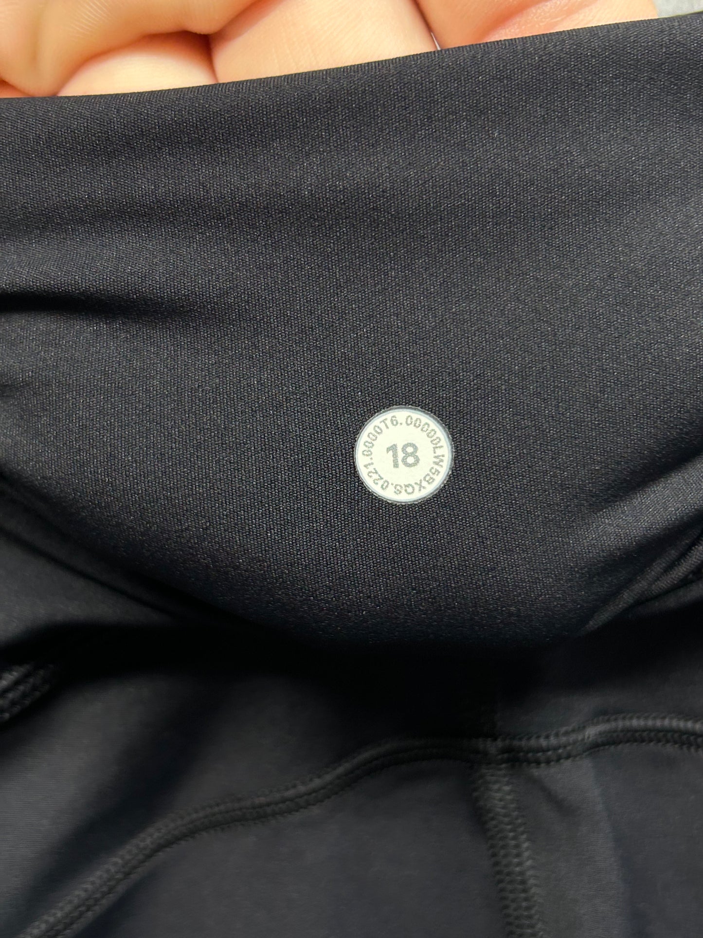 Lululemon Fast & Free 7/8 Tight II Nulux 23" Size 18 Black