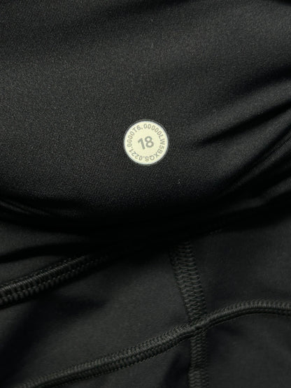 Lululemon Fast & Free 7/8 Tight II Nulux 23" Size 18 Black