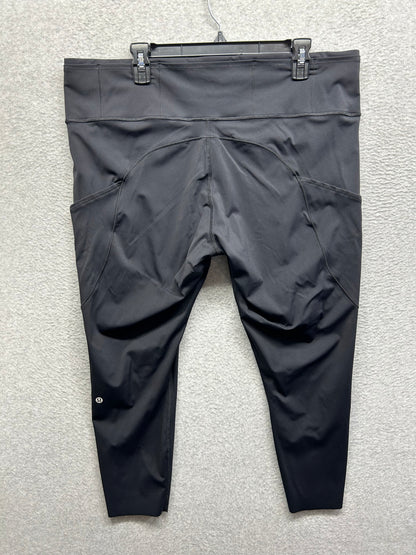 Lululemon Fast & Free 7/8 Tight II Nulux 23" Size 20 Black