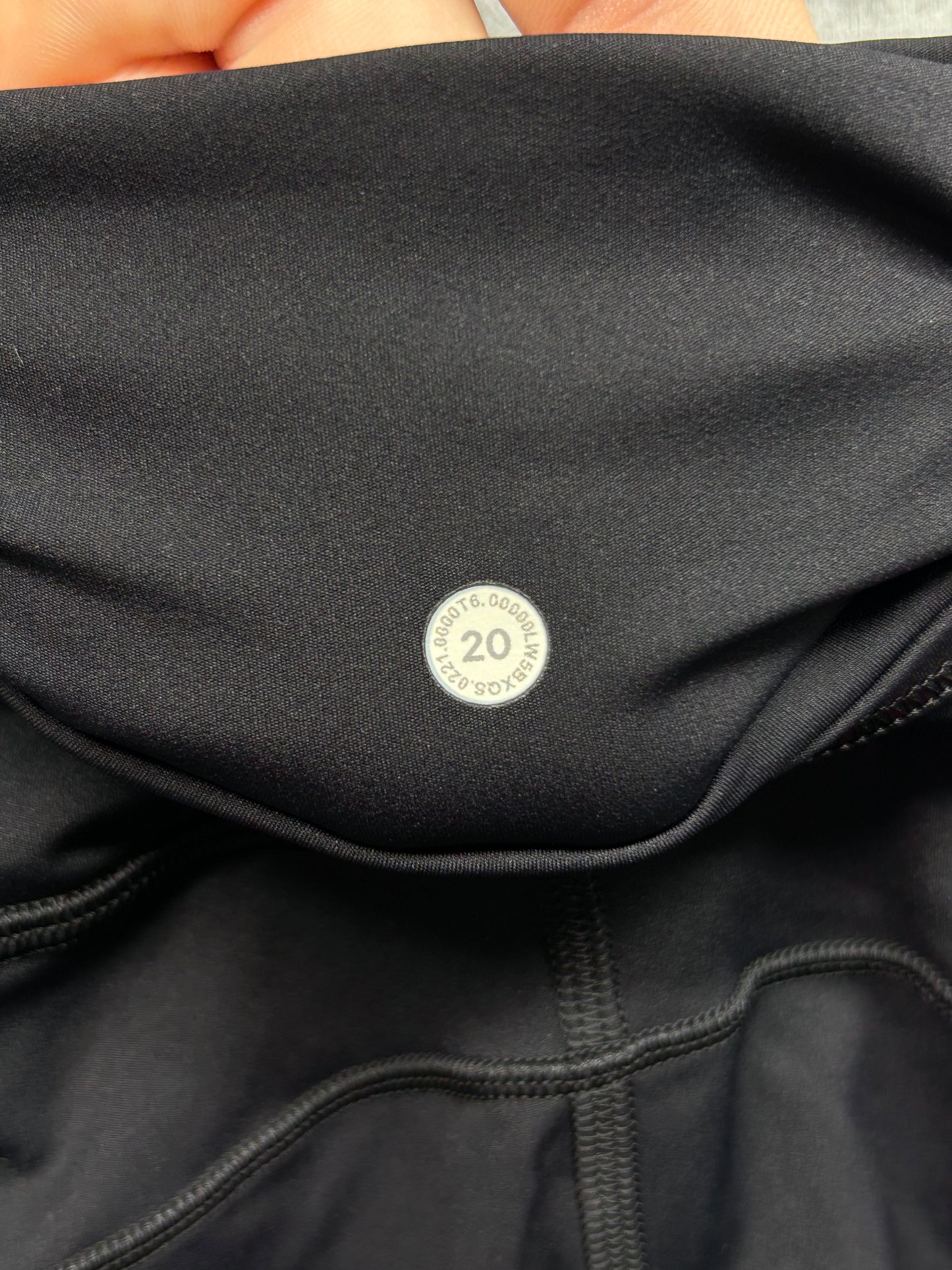 Lululemon Fast & Free 7/8 Tight II Nulux 23" Size 20 Black