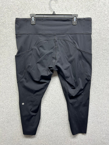 Lululemon Fast & Free 7/8 Tight II Nulux 23" Size 20 Black