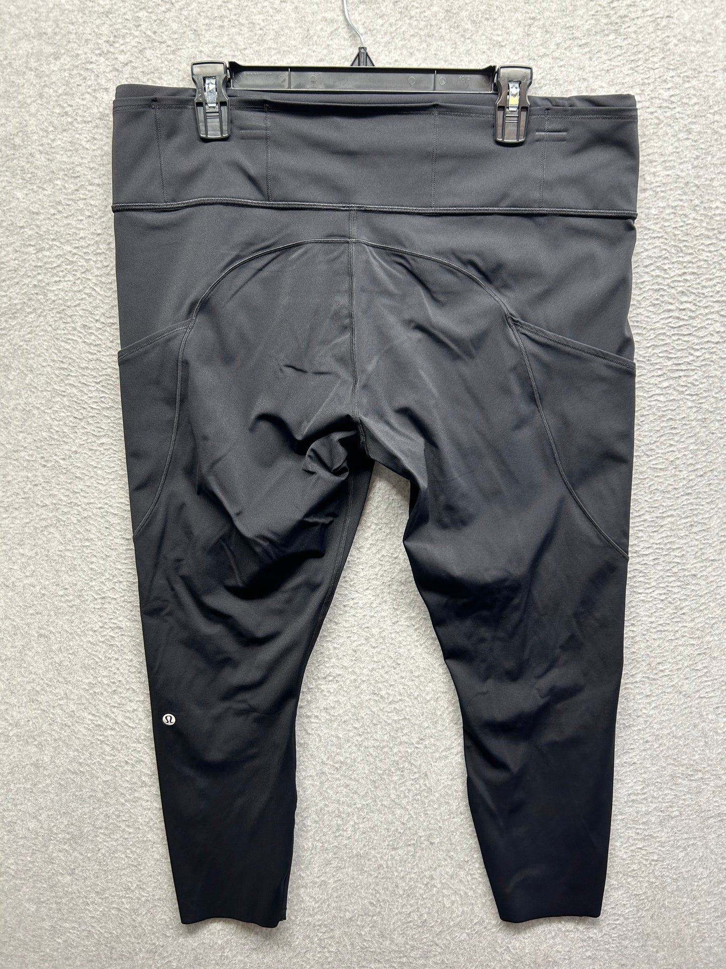 Lululemon Fast & Free 7/8 Tight II Nulux 23" Size 18 Black