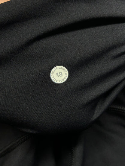 Lululemon Fast & Free 7/8 Tight II Nulux 23" Size 18 Black