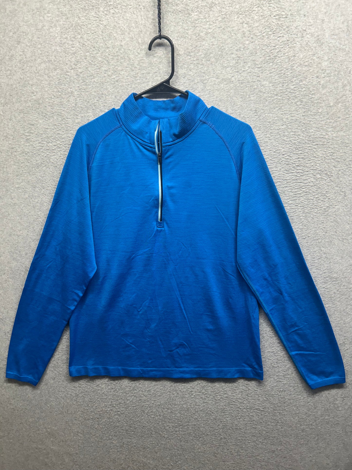 Lululemon Metal Vent Tech Midweight Half Zip Size Large Blazer Blue Tone