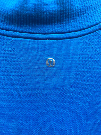 Lululemon Metal Vent Tech Midweight Half Zip Size Large Blazer Blue Tone
