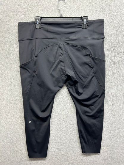 Lululemon Fast & Free 7/8 Tight II Nulux 23" Size 20 Black