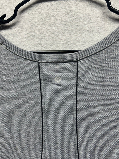 Lululemon Long Distance Short Sleeve Size 12-16 Heathered Gray