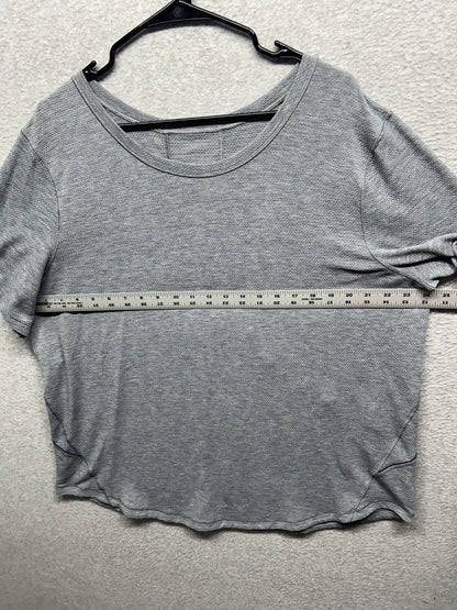 Lululemon Long Distance Short Sleeve Size 12-16 Heathered Gray