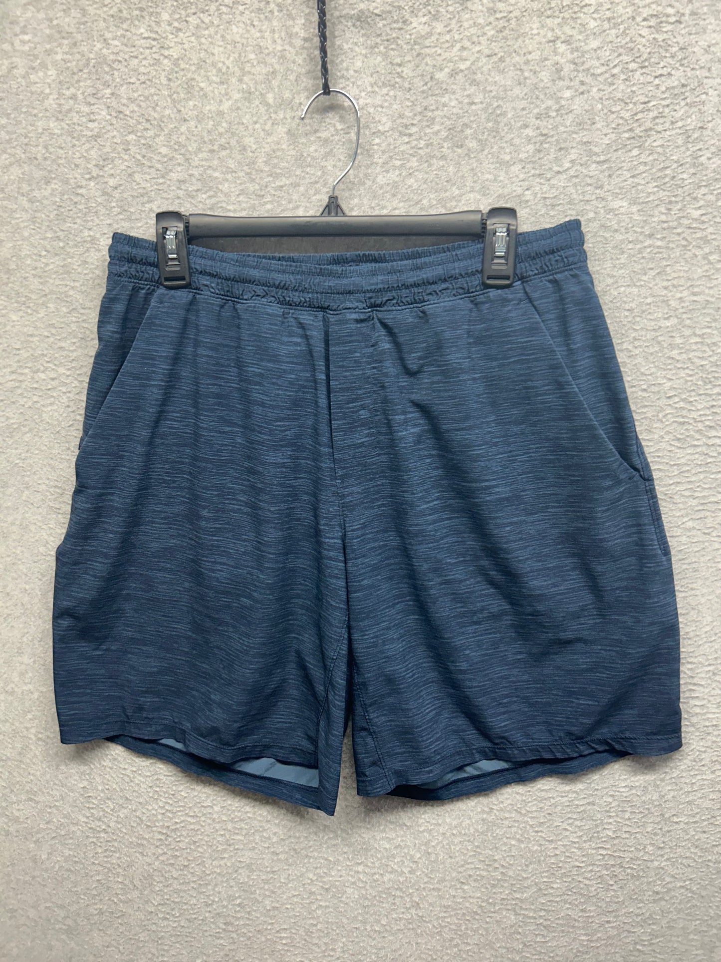 Lululemon Pace Breaker Short Linerless 9" Size XL Heather Allover Iron Blue True Navy