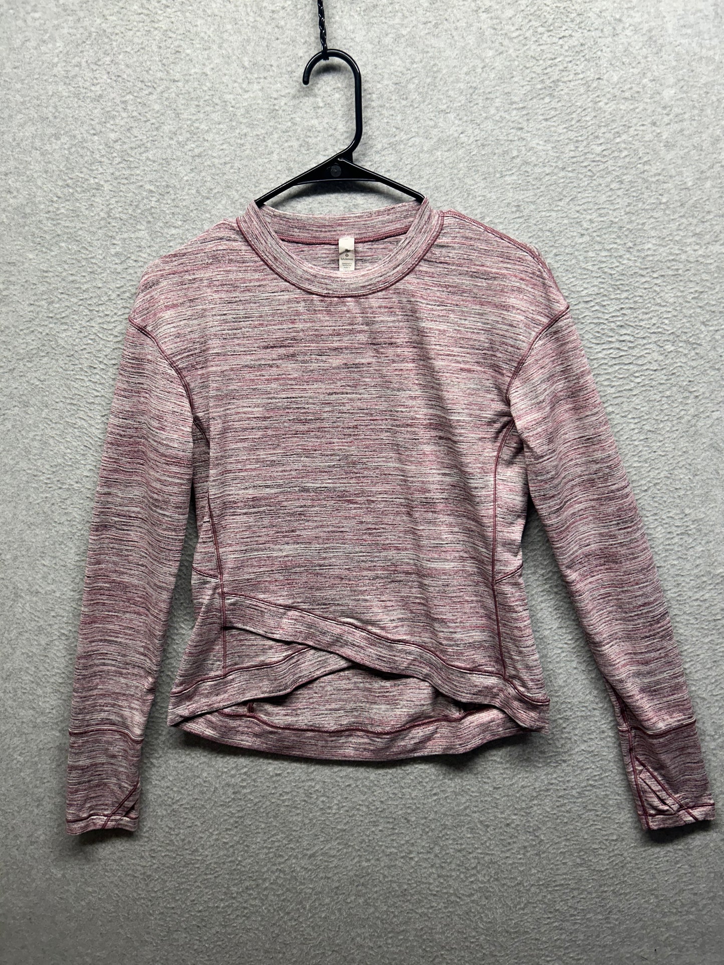 Lululemon Close to Crossing Long Sleeve Size Medium M Space Dye Camo Plumful Smoky Blush