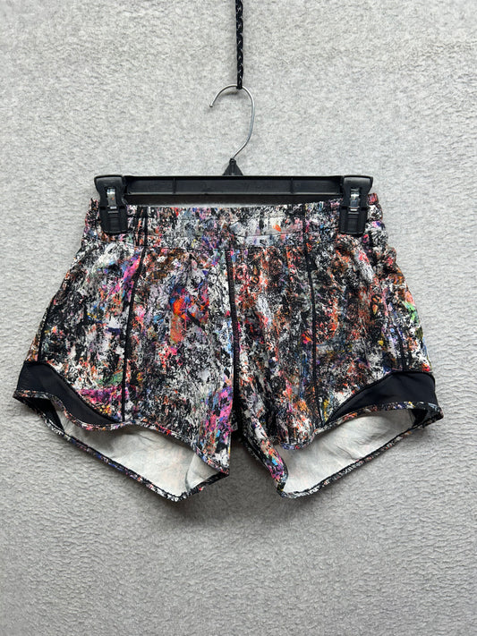 Lululemon Hotty Hot Short II Long 4" Size 6 Vitalize Multi
