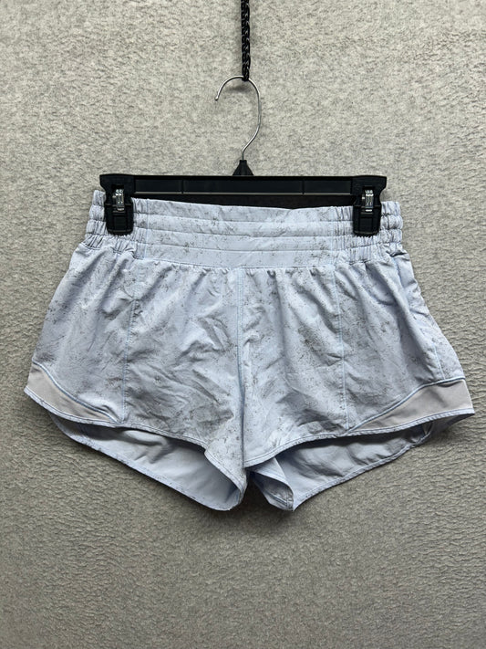 Lululemon Hotty Hot High-Rise Lined Short 2.5" Size 8 Gravel Dust Pastel Blue Multi