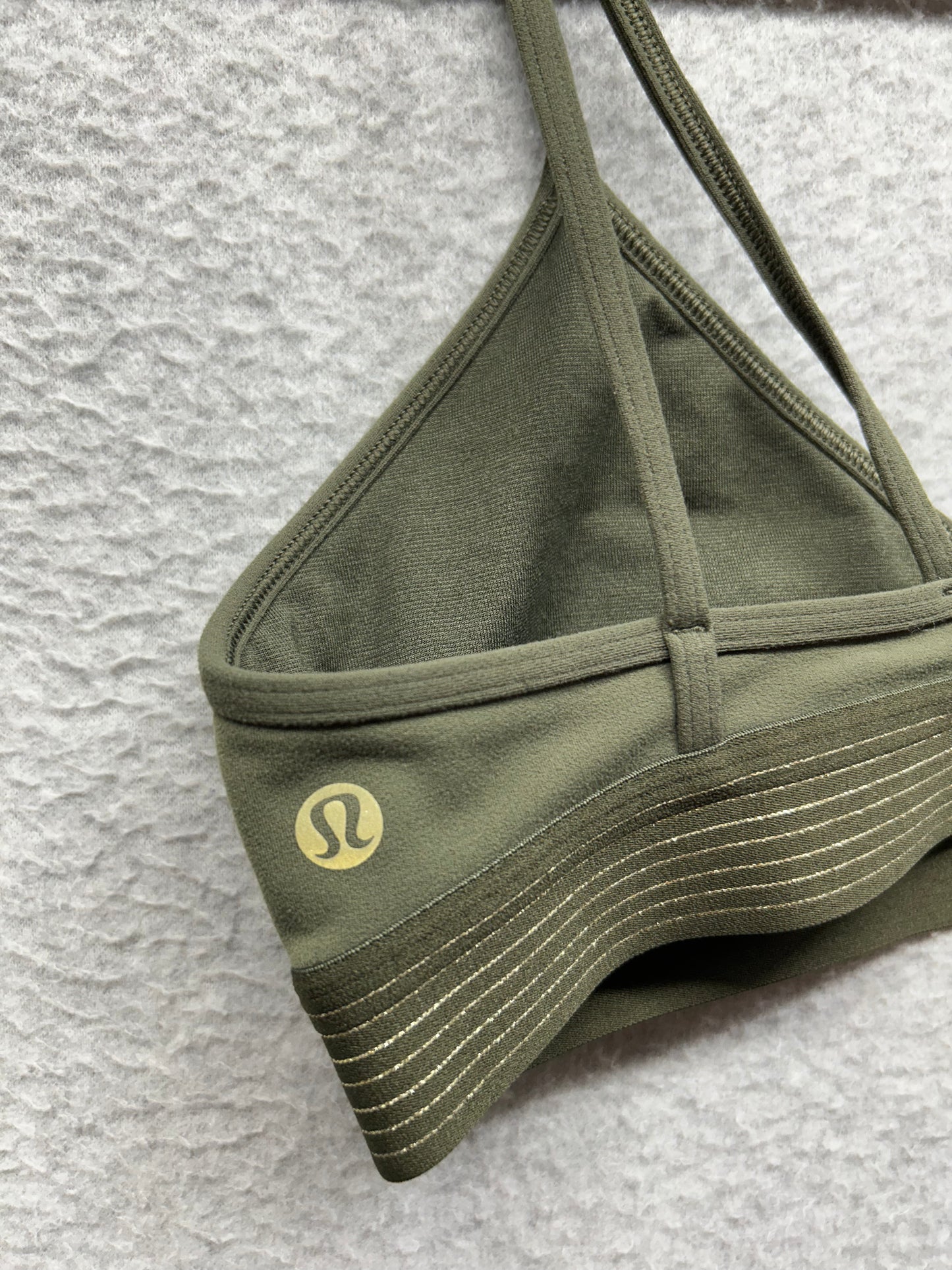 Lululemon Principal Dancer Golden Lining Bralette Size Small / 2-4 Armory
