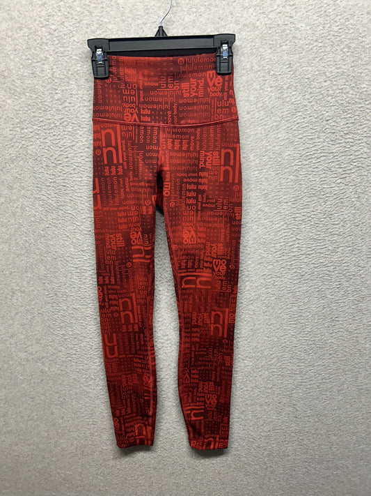 Lululemon Wunder Train Contour Fit High-Rise Tight 25" Size 2 Lululemon Ombre Red Multi