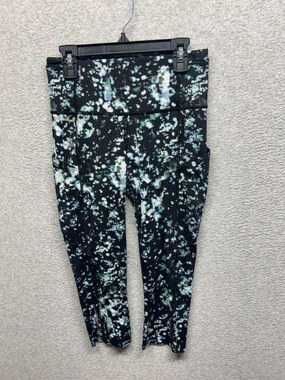 Lululemon Fast & Free Crop II 19" Size 6 Pixel Haze Multi Black