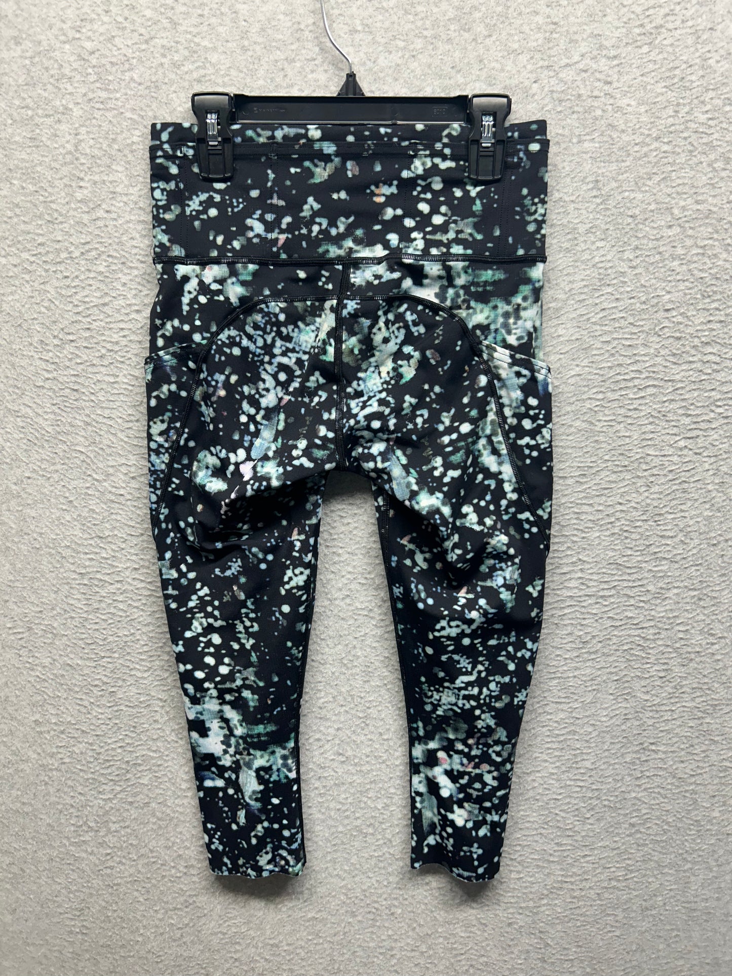 Lululemon Fast & Free Crop II 19" Size 6 Pixel Haze Multi Black
