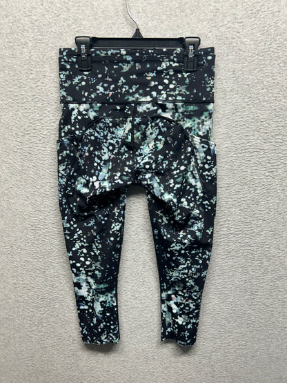 Lululemon Fast & Free Crop II 19" Size 6 Pixel Haze Multi Black