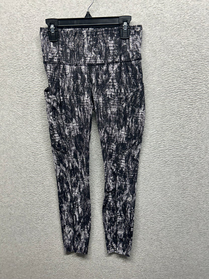 Lululemon Fast and Free High-Rise Tight 25" Size 4 Lino Slide Alpine White Black