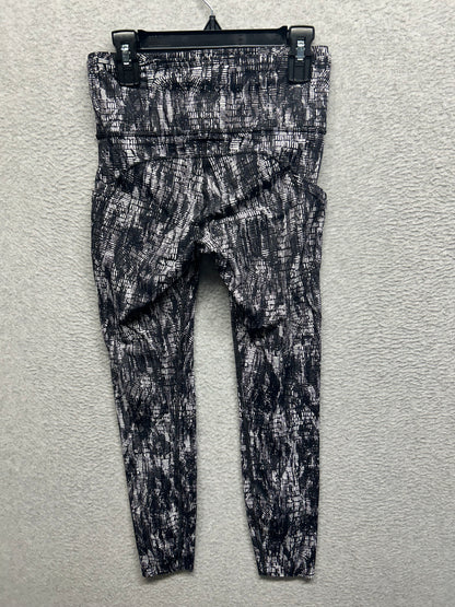 Lululemon Fast and Free High-Rise Tight 25" Size 4 Lino Slide Alpine White Black