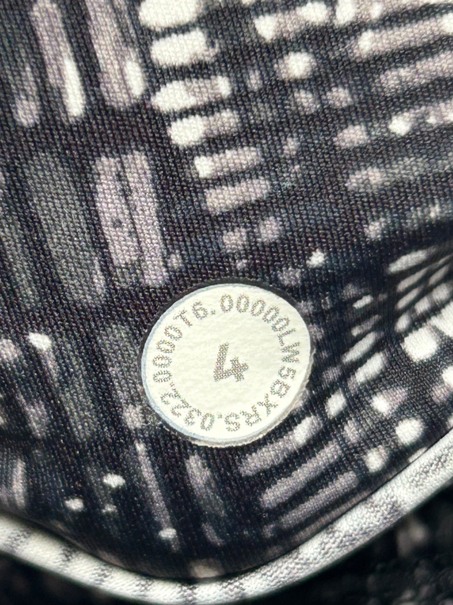 Lululemon Fast and Free High-Rise Tight 25" Size 4 Lino Slide Alpine White Black