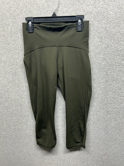 Lululemon Train Times Crop 17" Size 4 Dark Olive