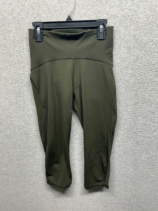 Lululemon Train Times Crop 17" Size 4 Dark Olive