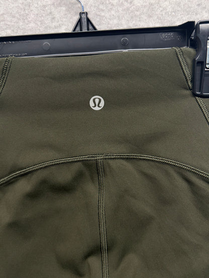 Lululemon Train Times Crop 17" Size 4 Dark Olive