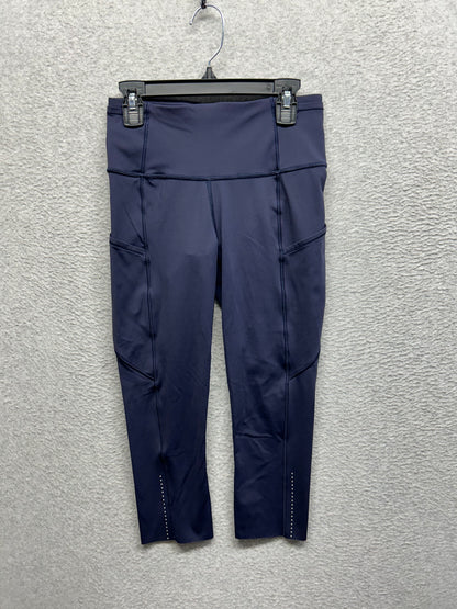 Lululemon Fast & Free Crop II Nulux 19" Size 4 True Navy