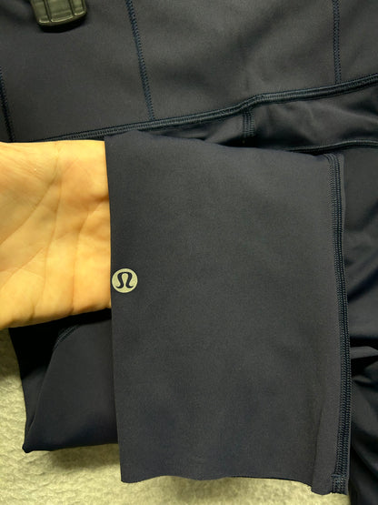 Lululemon Fast & Free Crop II Nulux 19" Size 4 True Navy