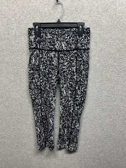 Lululemon Fast & Free Crop II 19" Size 4 Chirasu Black