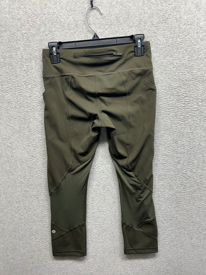 Lululemon Pace Rival Crop Luxtreme 22" Size 6 Dark Olive