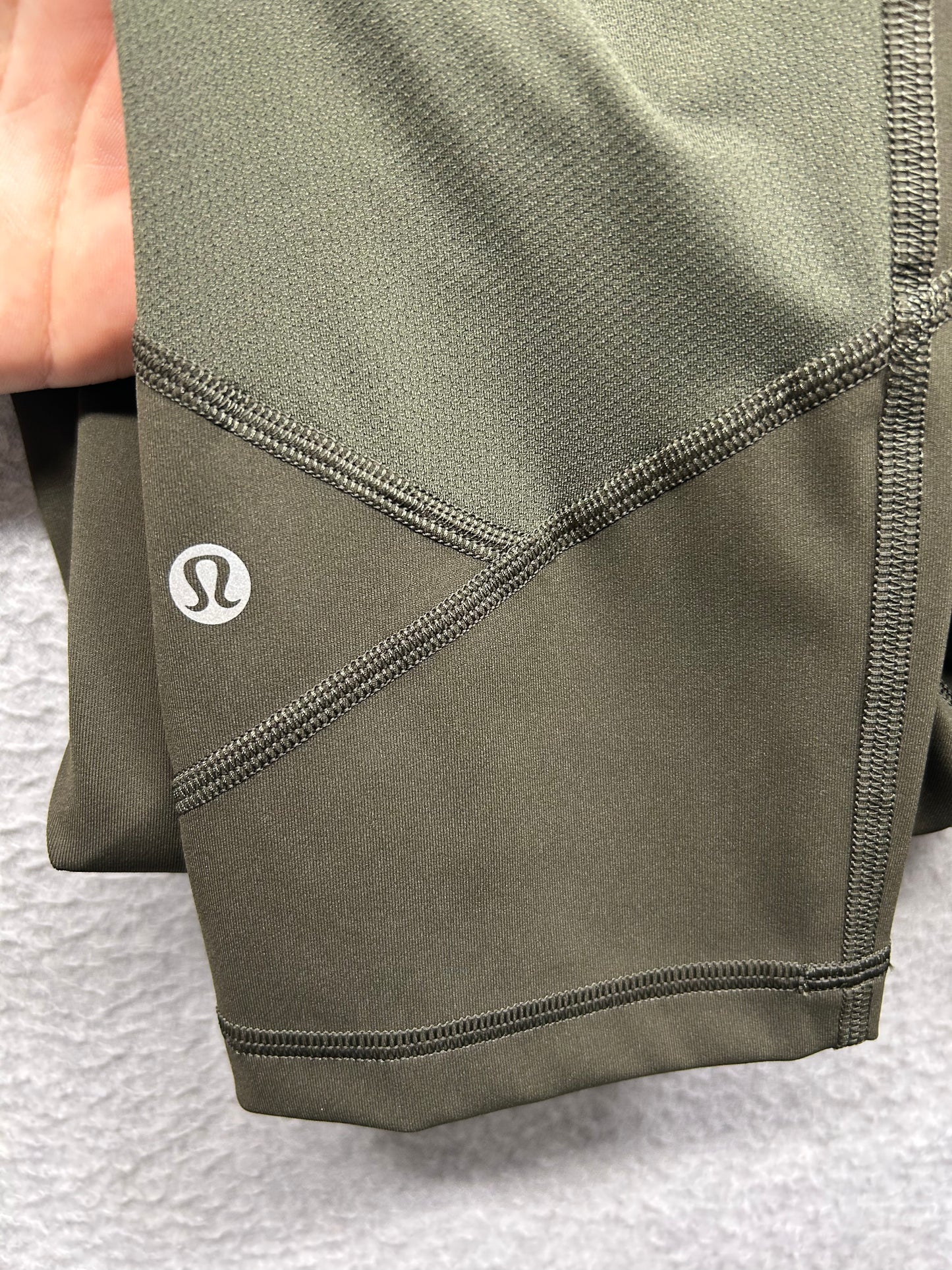 Lululemon Pace Rival Crop Luxtreme 22" Size 6 Dark Olive