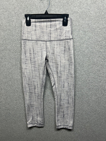 Lululemon Wunder Under Crop 21" Size 4 Action Jacquard Moonphase Silver Lining