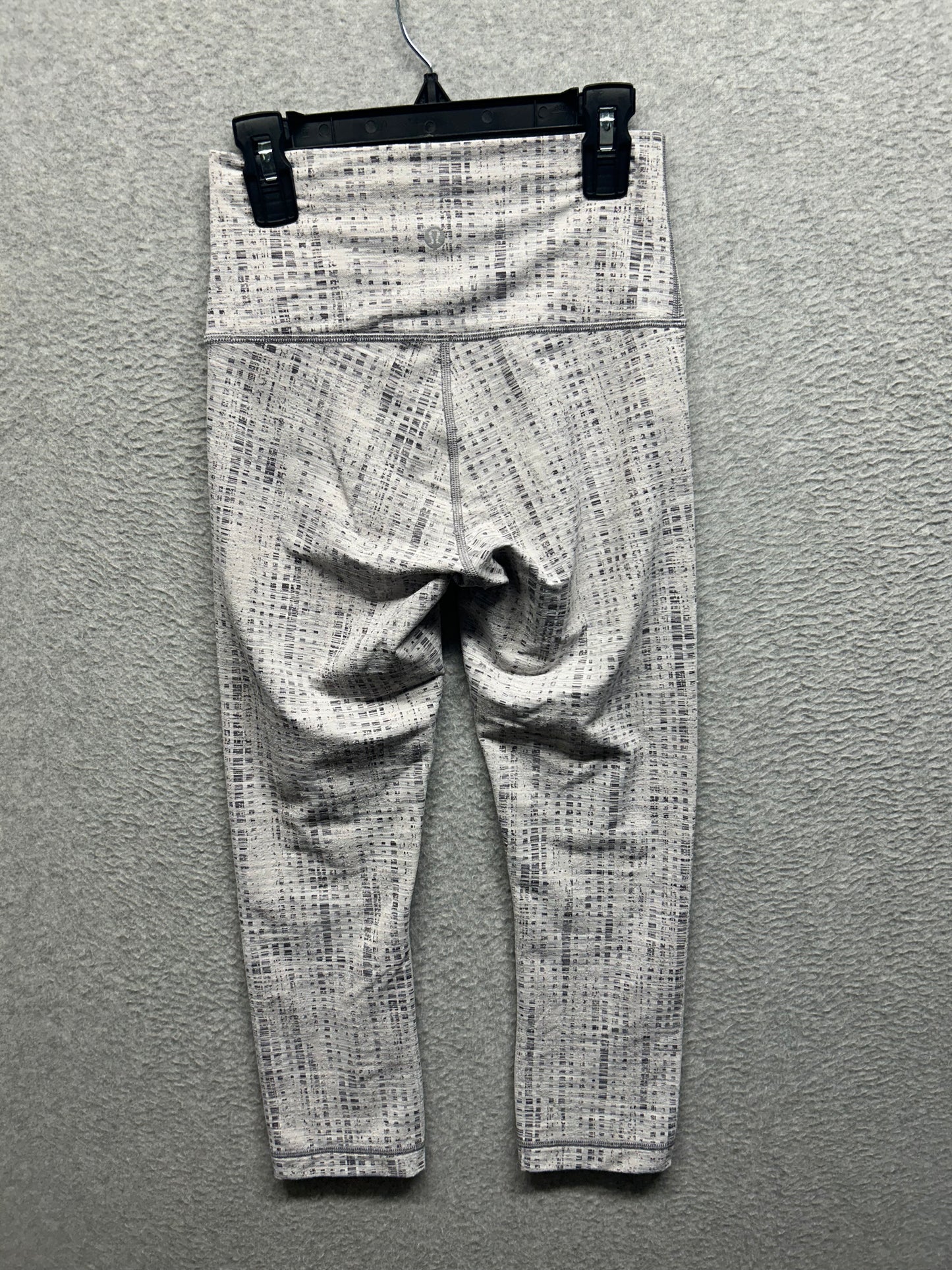 Lululemon Wunder Under Crop 21" Size 4 Action Jacquard Moonphase Silver Lining