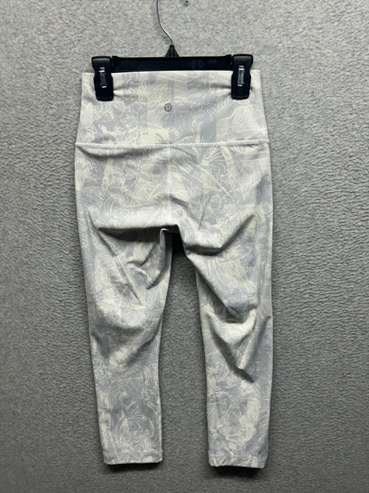 Lululemon Wunder Under Crop 21" Size 4 Eternal Wave White