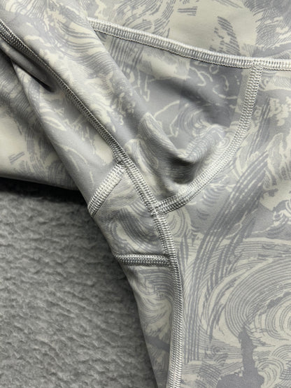 Lululemon Wunder Under Crop 21" Size 4 Eternal Wave White