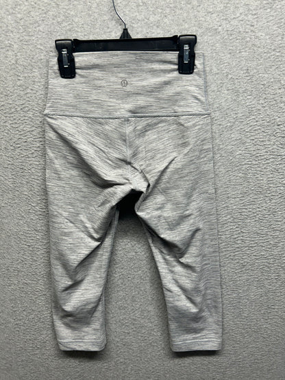Lululemon Wunder Under Hi-Rise 17" Size 4 Wee Are From Space Ice Grey Alpine White