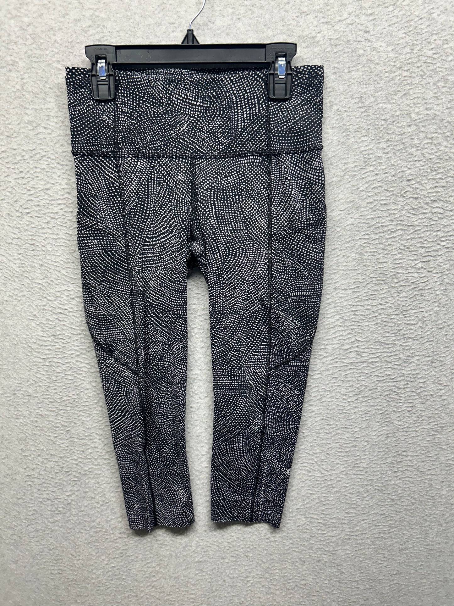 Lululemon Fast and Free Reflective High-Rise Crop 19" Size 4 Diffuse Starlight Black