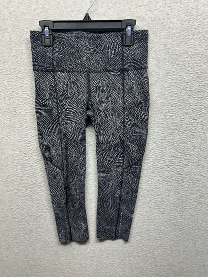 Lululemon Fast and Free Reflective High-Rise Crop 19" Size 4 Diffuse Starlight Black