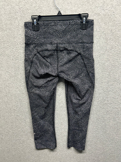 Lululemon Fast and Free Reflective High-Rise Crop 19" Size 4 Diffuse Starlight Black